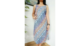 fashion clothes balinese long dress women hand printing rayon fabric